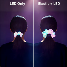 MUYANN styled hair shot showcasing neon glow effect and party-ready look
