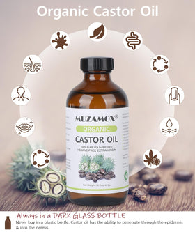 MUZAMOX oil pouring to show thick texture and moisturizing benefit
