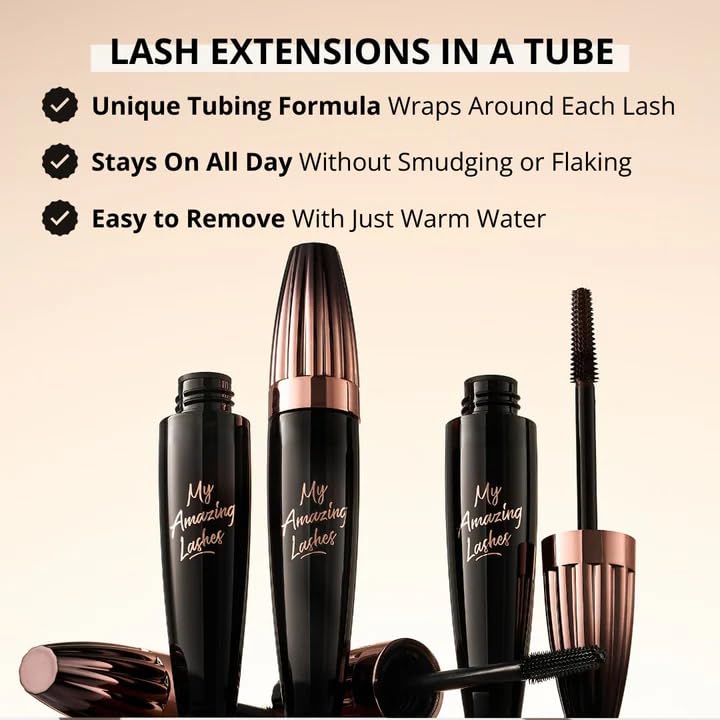 My Amazing Lashes rinsing with warm water to show easy, gentle removal