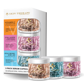 My Beauty Spot front packaging showing three serum capsule bottles for simplified skincare