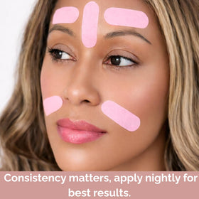 My Flexy strip along jawline illustrating contouring and tightening support