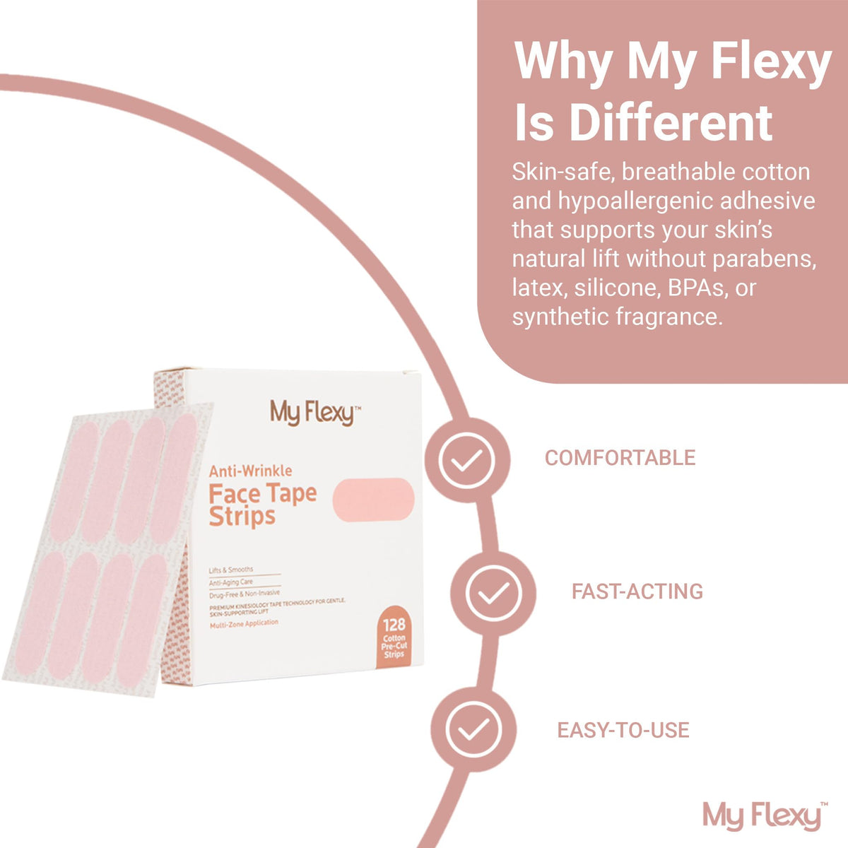My Flexy strip worn overnight in bedroom lifestyle showing comfortable wear