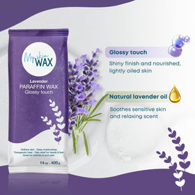 Hand dipping into My Skin WAX paraffin bath demonstrating at-home application and warming comfort