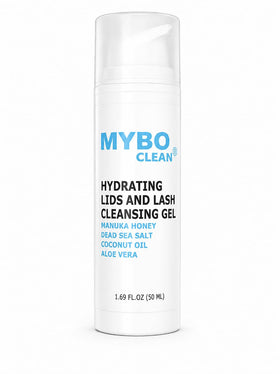 Myboclean front view airless pump bottle showing clear branding and hygienic dispensing