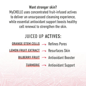 MyChelle texture on hand demonstrating lightweight gel consistency for smooth application
