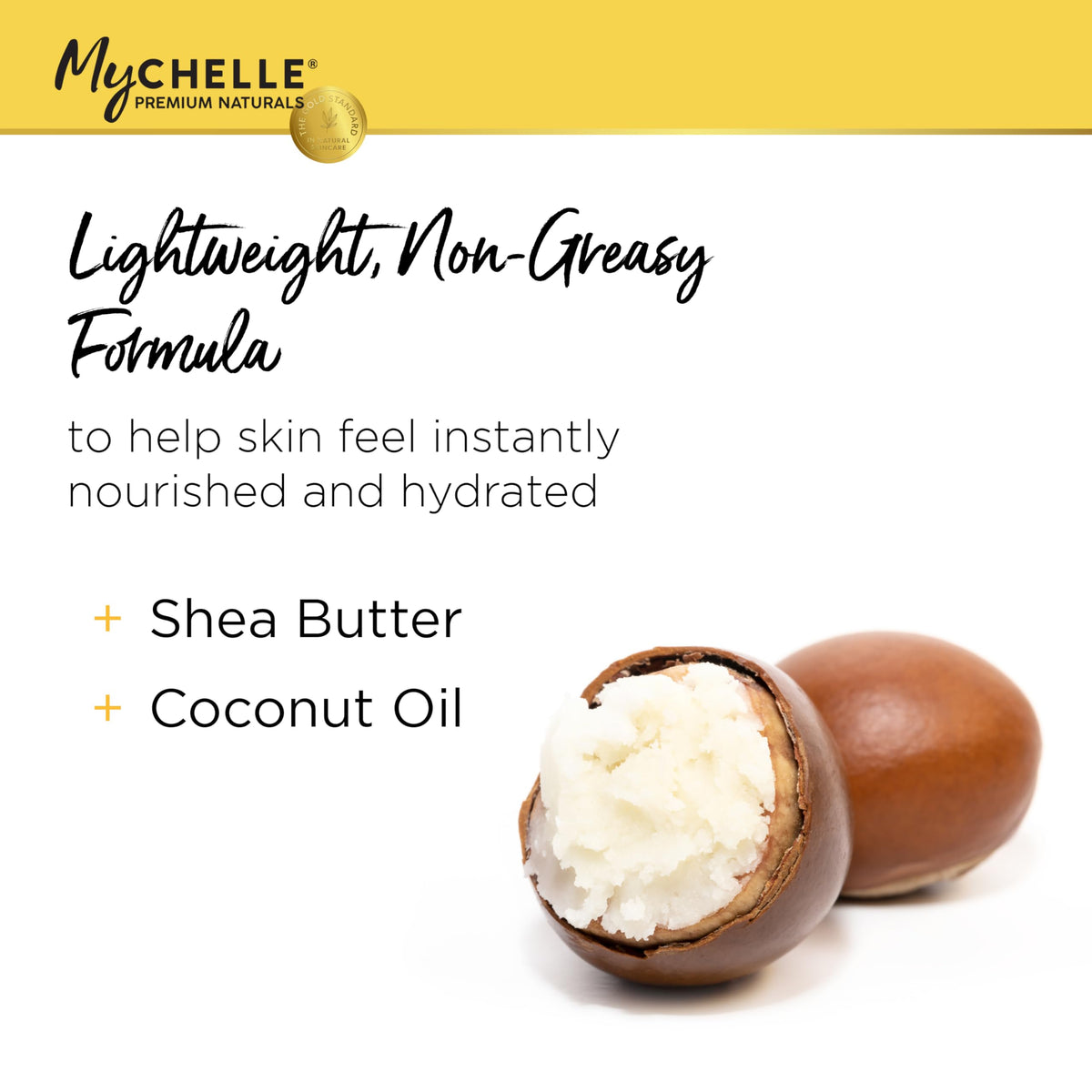 MyChelle label close-up highlighting ingredients and reef-safe benefit