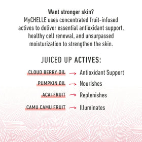 MyChelle open jar showing creamy formula and nourishing look