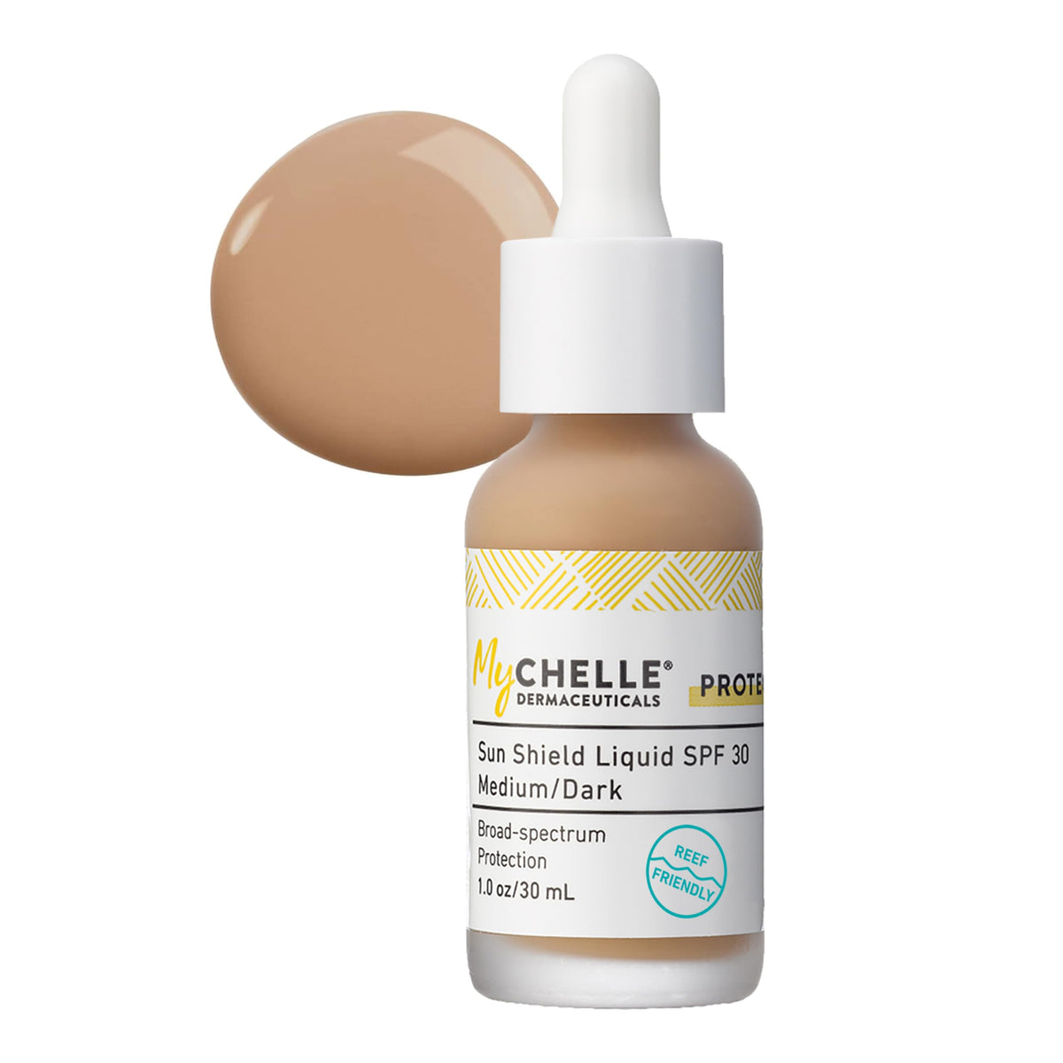 MyChelle front packaging showing SPF 30 and matte finish benefit