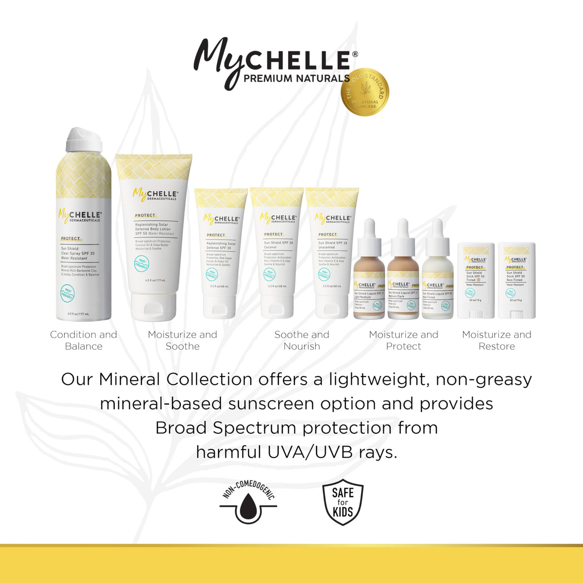 MyChelle in outdoor setting promoting reef-safe sun protection