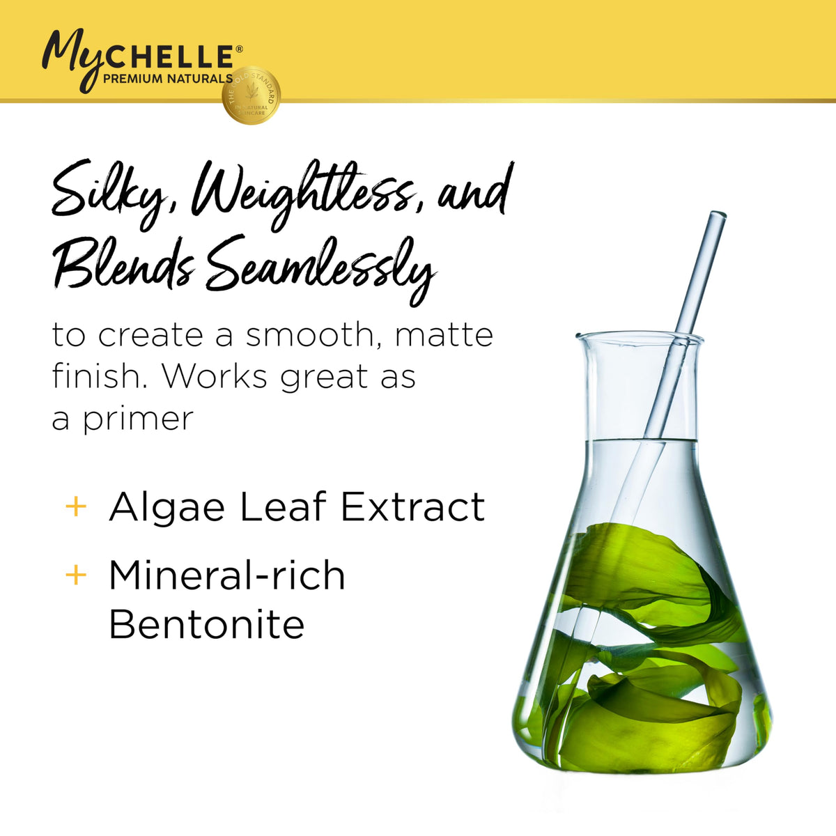 MyChelle creamy-tinted texture close-up illustrating smooth blend