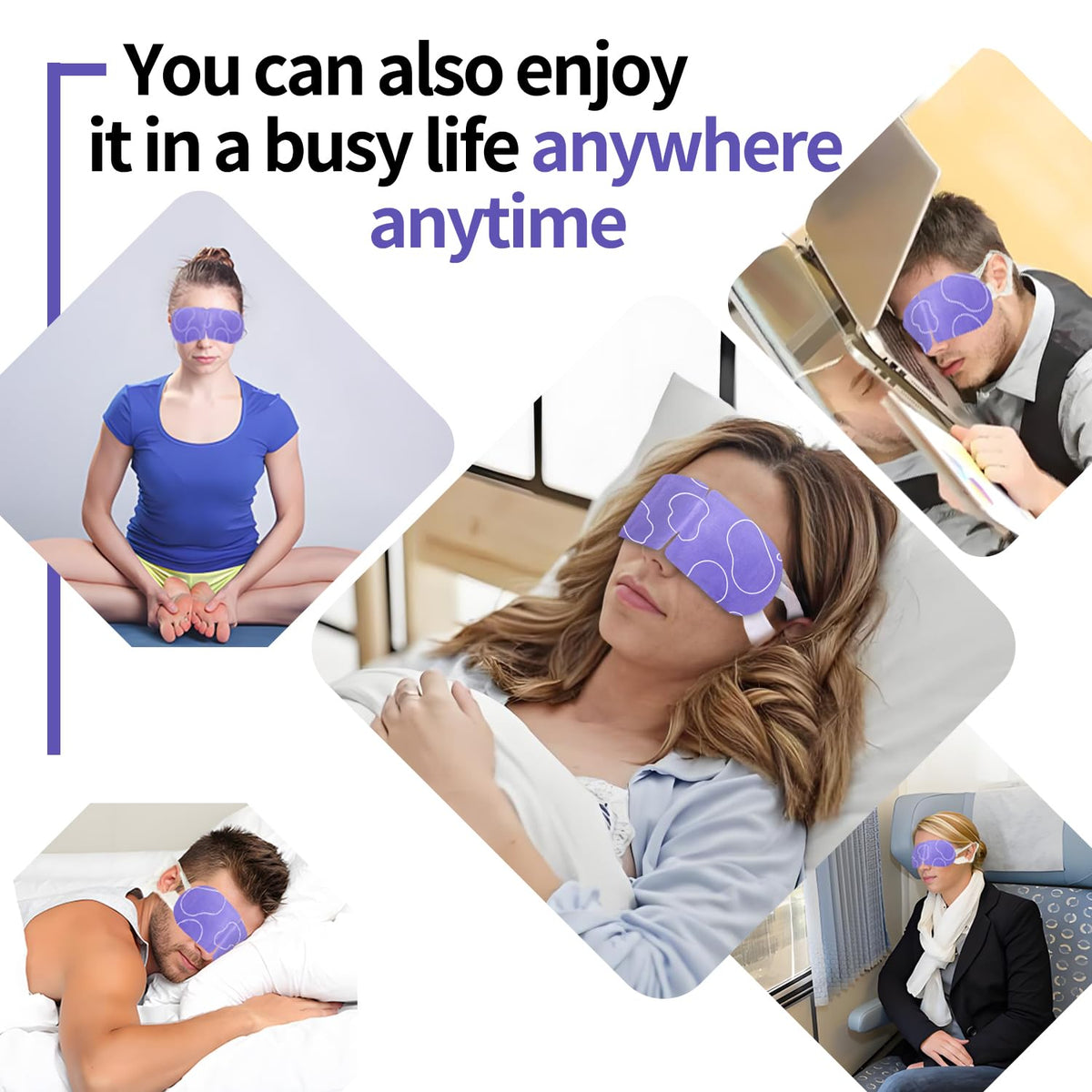 MYEBONG mask warming after opening illustrating self-heating activation