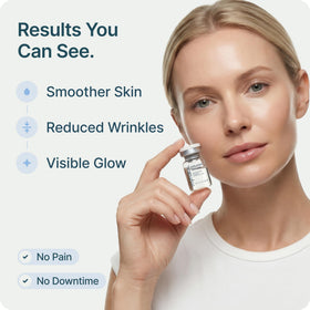 myhalos serum vial attached to applicator highlighting no-waste connection