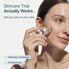myhalos square stamp closeup illustrating even serum distribution benefit