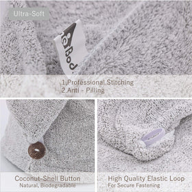 myHomeBody turban next to handrail showing full 26 by 10.1 inch scale
