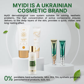 MyIDi tube on bathroom counter lifestyle shot indicating daily routine benefit