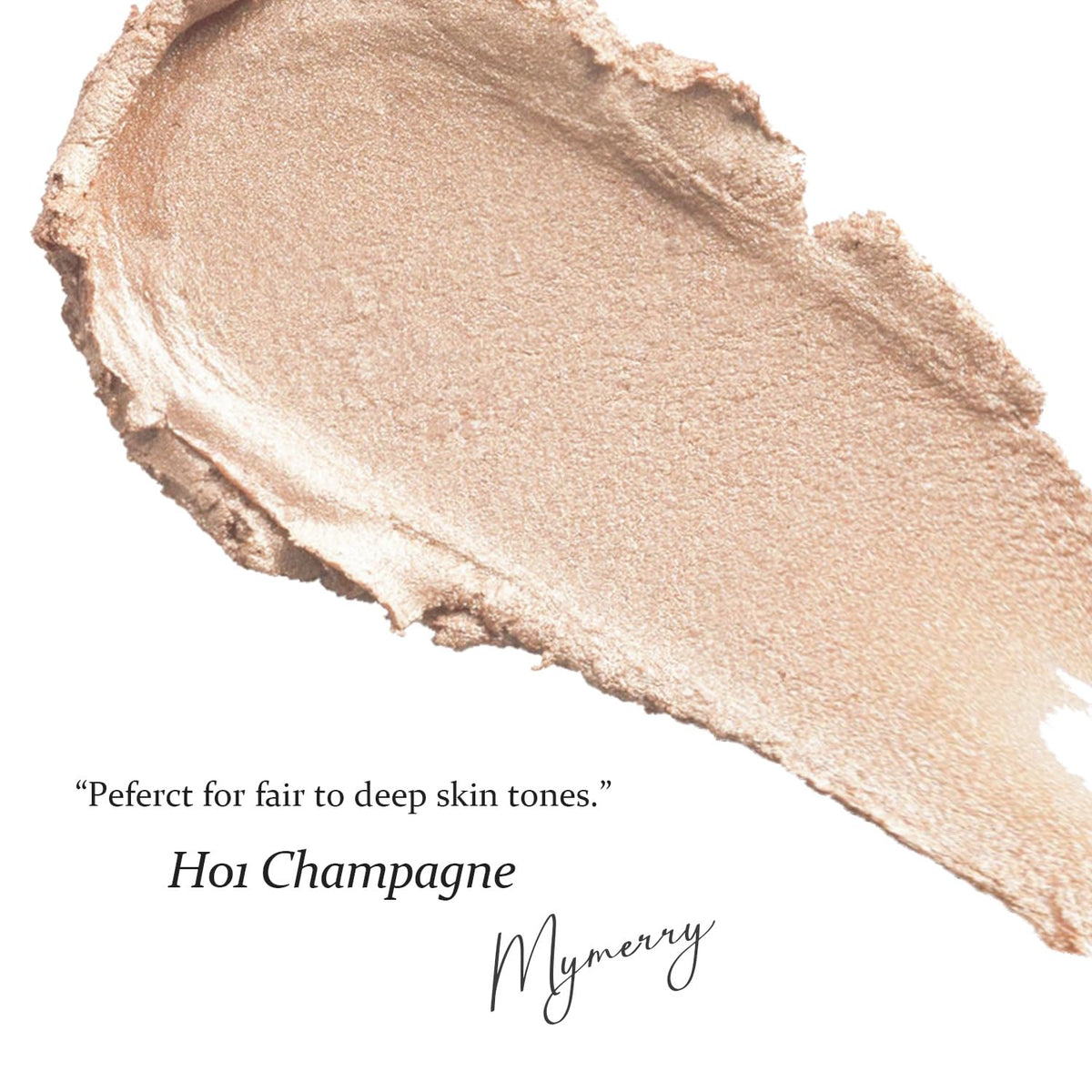 MYMERRY texture close-up of creamy surface showing superfine pearls and luminous finish