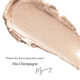 MYMERRY texture close-up of creamy surface showing superfine pearls and luminous finish