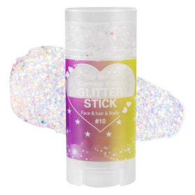Mysense front packaging showing the white glitter stick and label, clear benefit portability