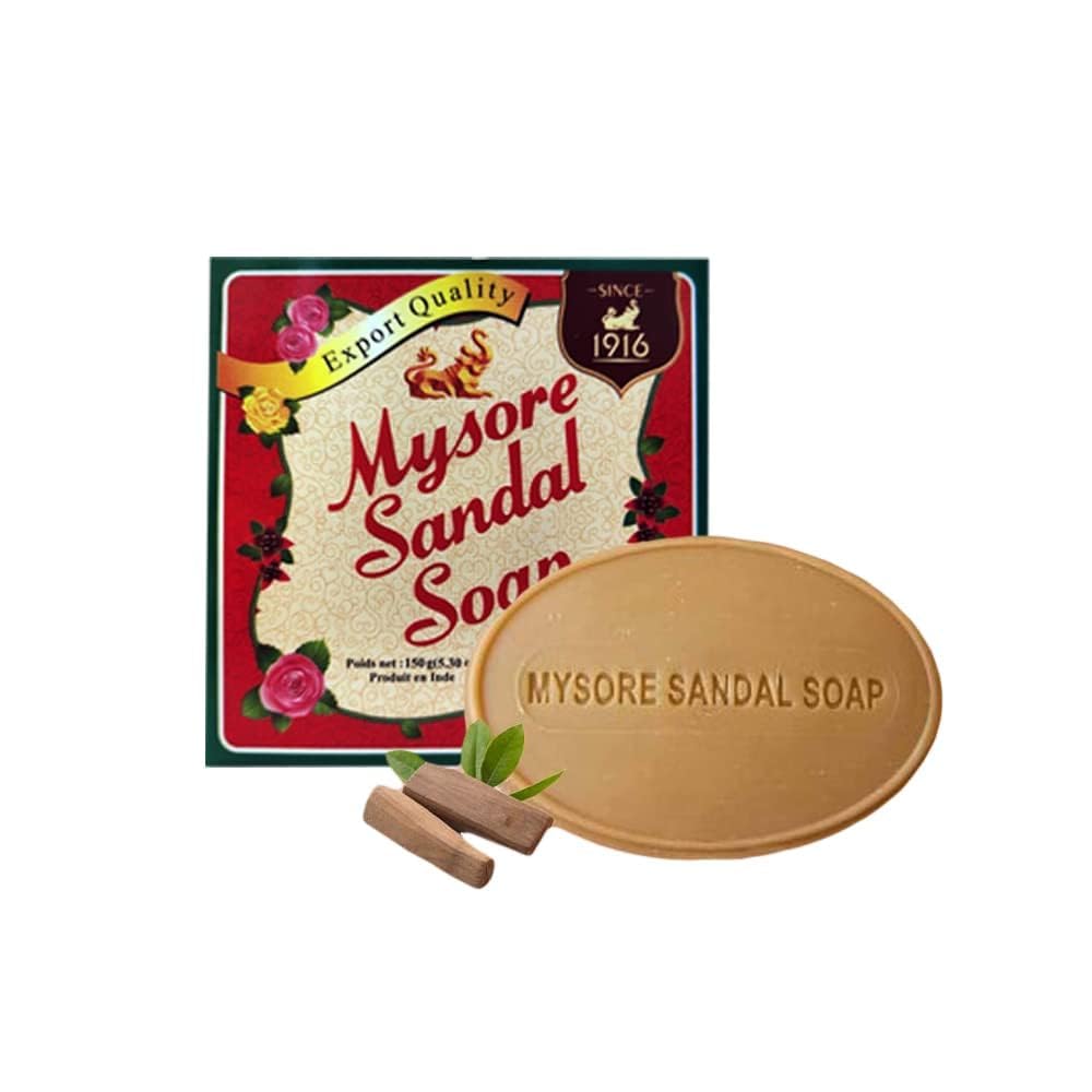 Mysore sandal soap close-up of bar surface highlighting texture and authenticity