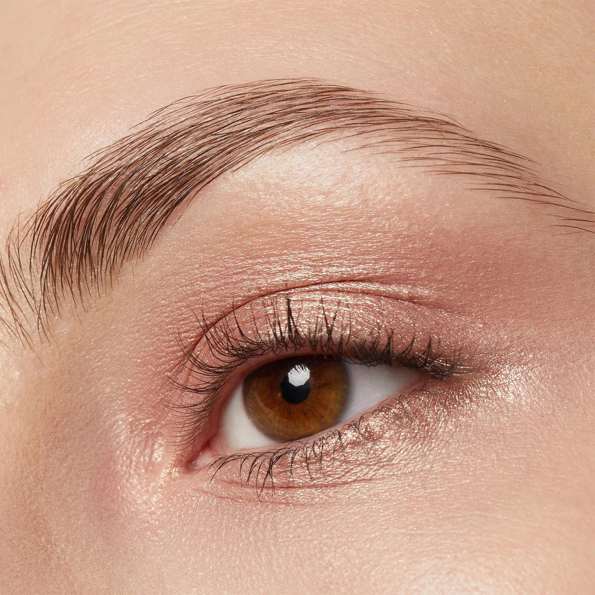MYSTER ROSEY on model eye demonstrating smooth application and intense color payoff