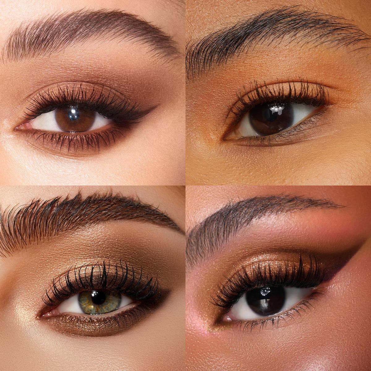 MYSTER ROSEY applied on model eye illustrating natural-to-smoky transition