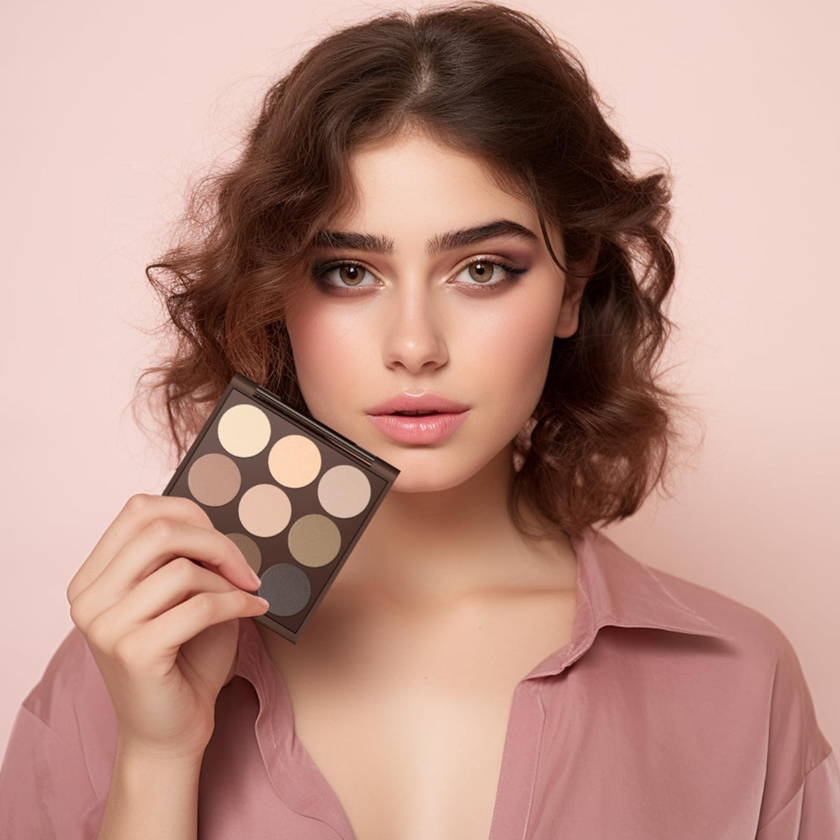MYSTER ROSEY eye look daytime using palette for soft natural definition and long-wear comfort