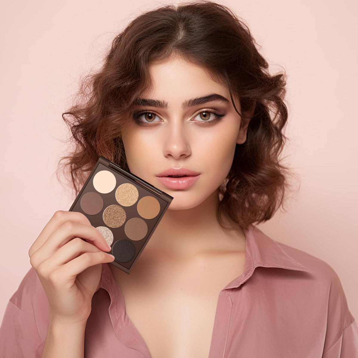 MYSTER ROSEY palette inside handbag conveying everyday-ready styling