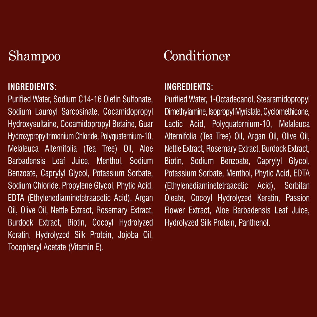 MYSTÉRE BEAUTÉ before and after swimmer hair showing reduced buildup and shine