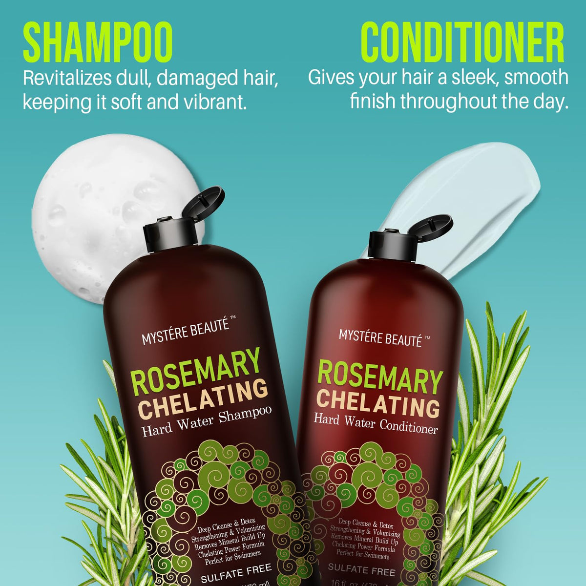 MYSTÉRE BEAUTÉ conditioner cream close-up highlighting keratin smoothing benefit
