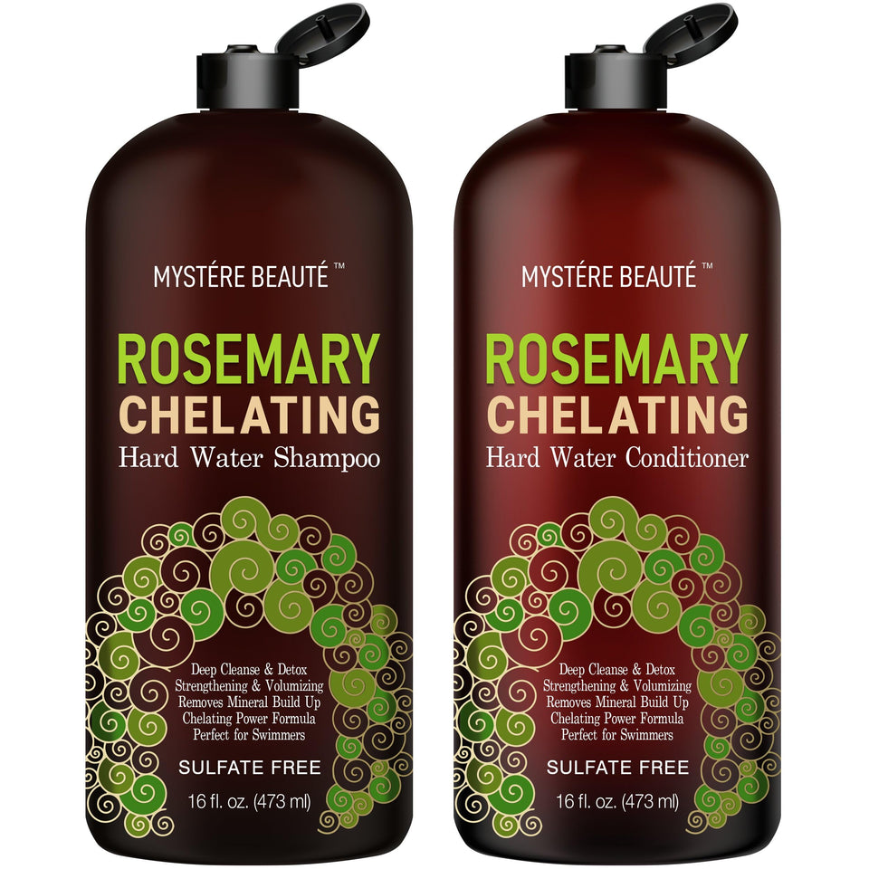 MYSTÉRE BEAUTÉ front packaging showing shampoo and conditioner set for clarifying