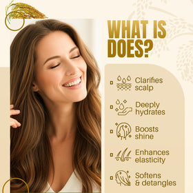 MYSTÉRE BEAUTÉ shampoo texture close-up showing gentle foaming benefit