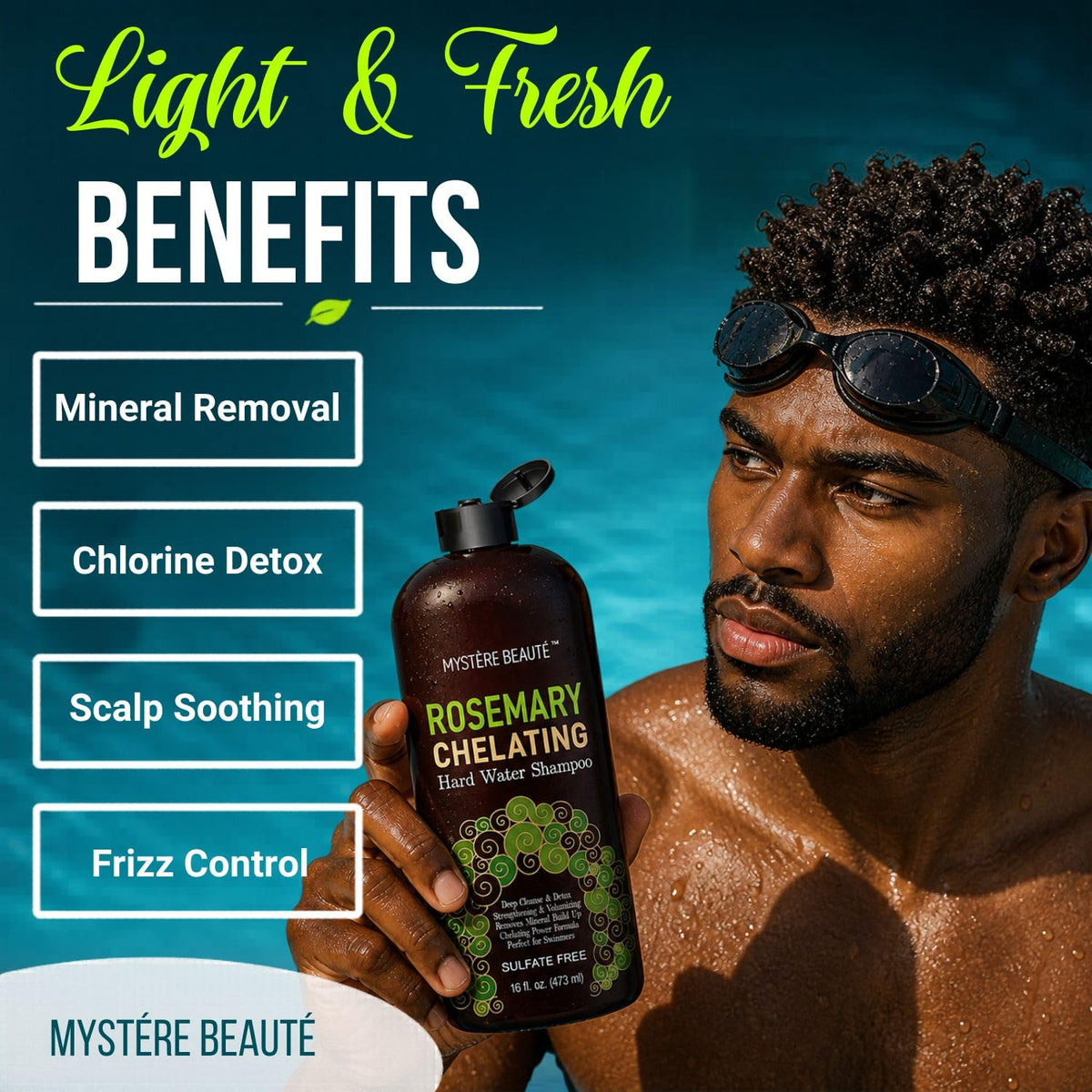MYSTÉRE BEAUTÉ shampoo foam texture demonstrating gentle clarifying action