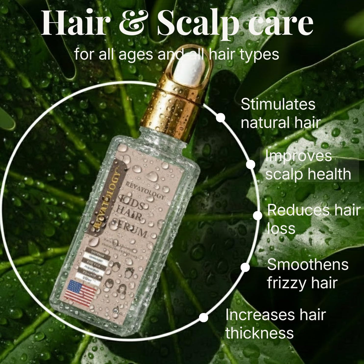 Mystique Abundance serum pouring from dropper, shows light consistency and quick absorption