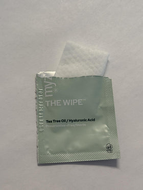 Myze The Wipe next to common items showing 30-count size and travel-friendly benefit