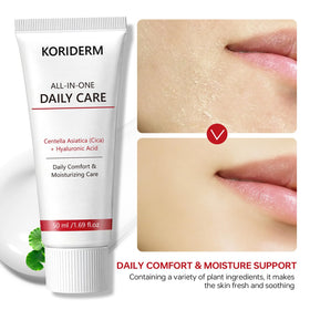 Nabevin jar beside centella leaves highlighting calming Cica soothing benefit