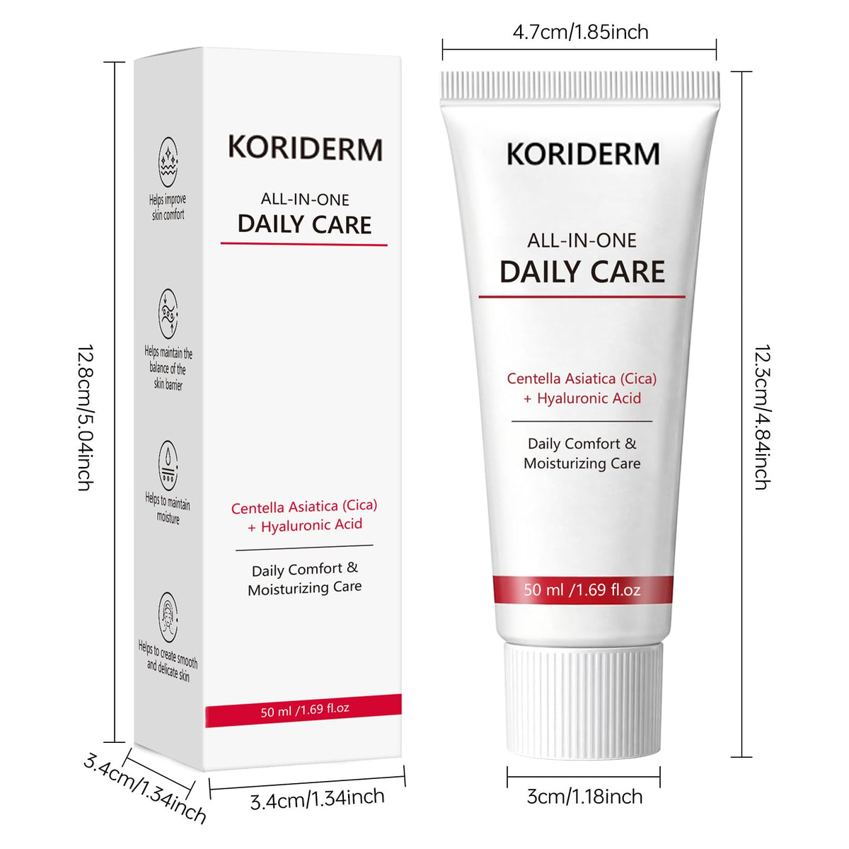 Nabevin on vanity with skincare items showing daily routine convenience benefit