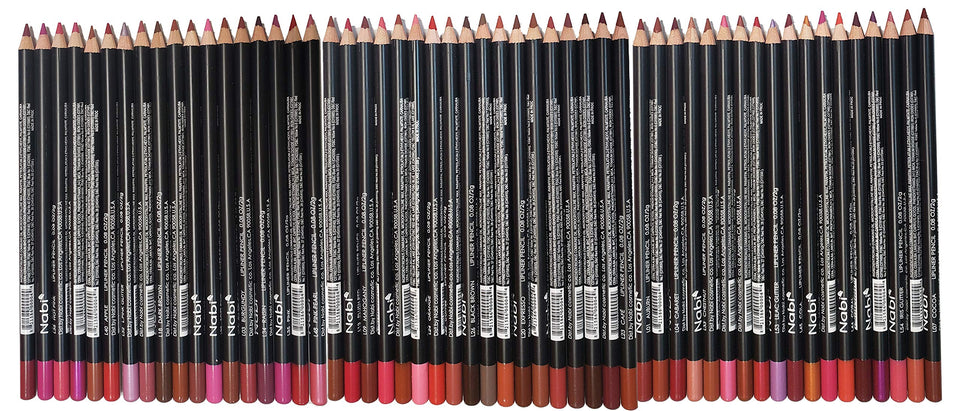 Nabi pack front view showing 54 lip pencils, ideal for kit variety