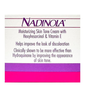 NADINOLA cream texture close-up showing smooth consistency and moisturizing effect