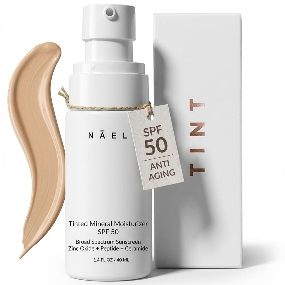 NAELI front packaging showing tinted moisturizer and SPF protection