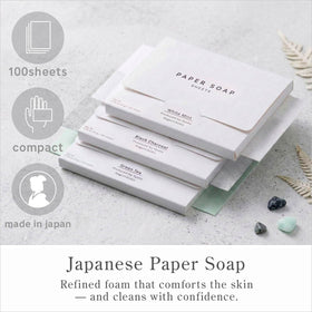 なごみ工房 close-up of soap sheet texture shows thin dissolvable design benefit fast lather