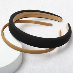 naibirdr solid wide fabric headband detail that offers smooth comfortable coverage