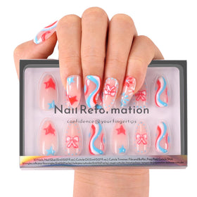 Nail Reformation front packaging showing patriotic swirl design and glossy finish