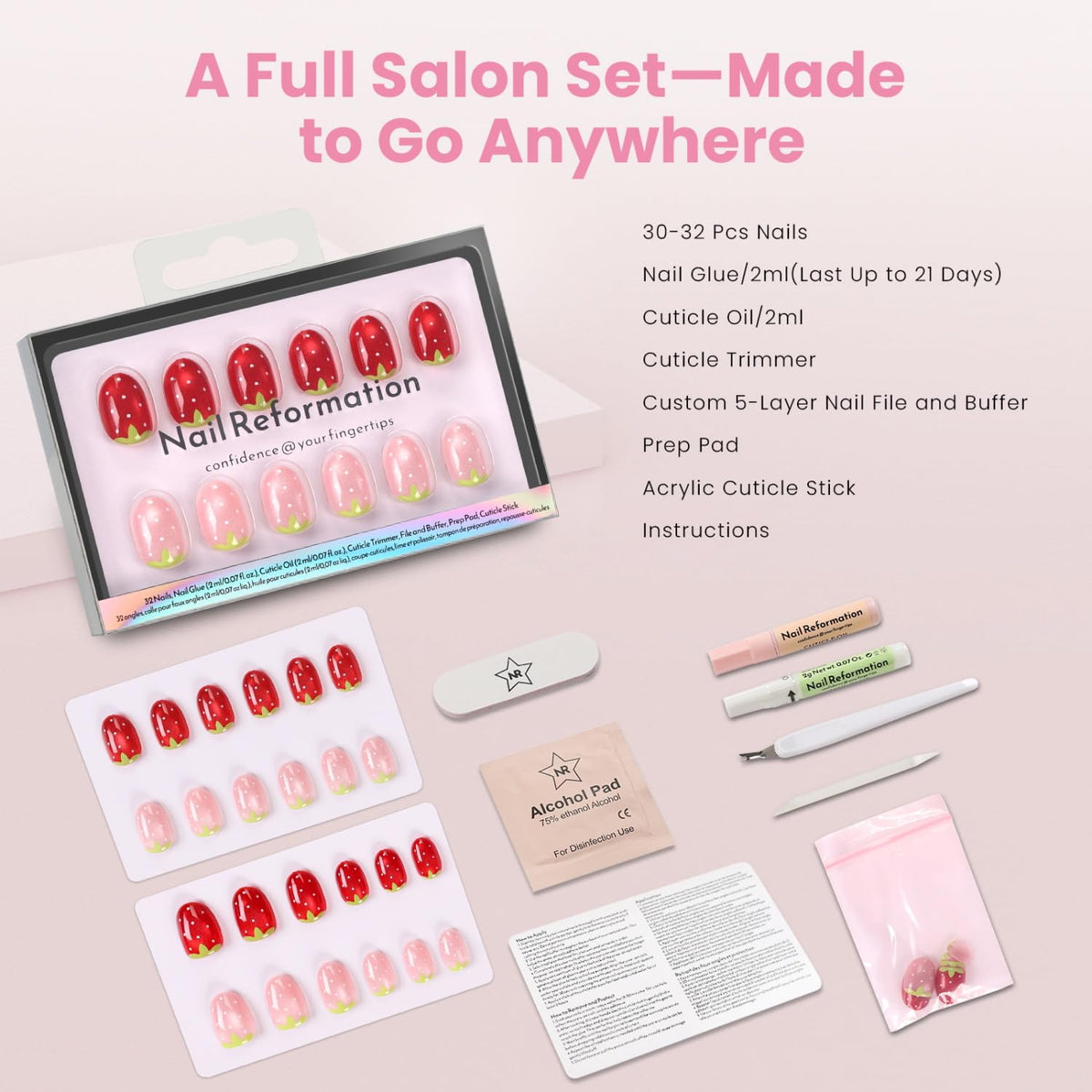 Nail Reformation storage box with reusable nails kept flat for reuse