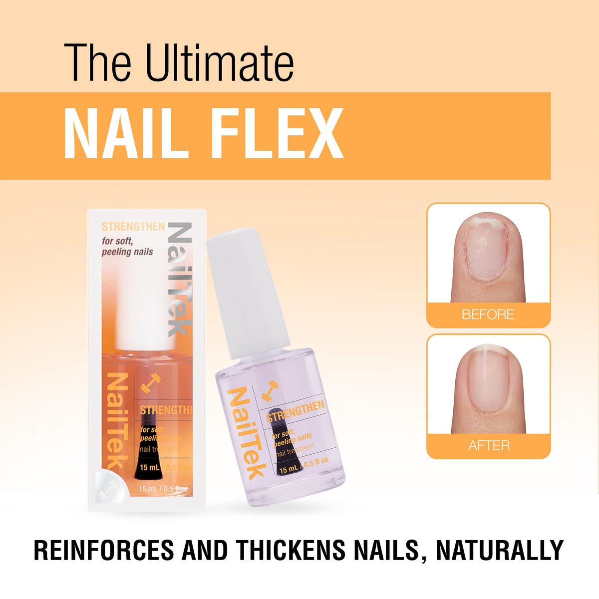 Nail Tek brush close-up delivering precise, easy application benefit