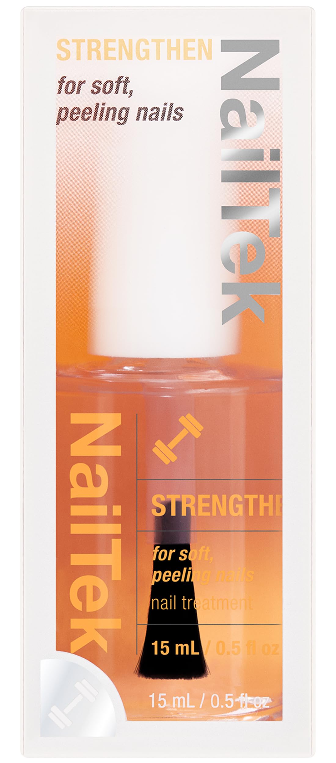 Nail Tek front bottle showing label and professional strengthener benefit
