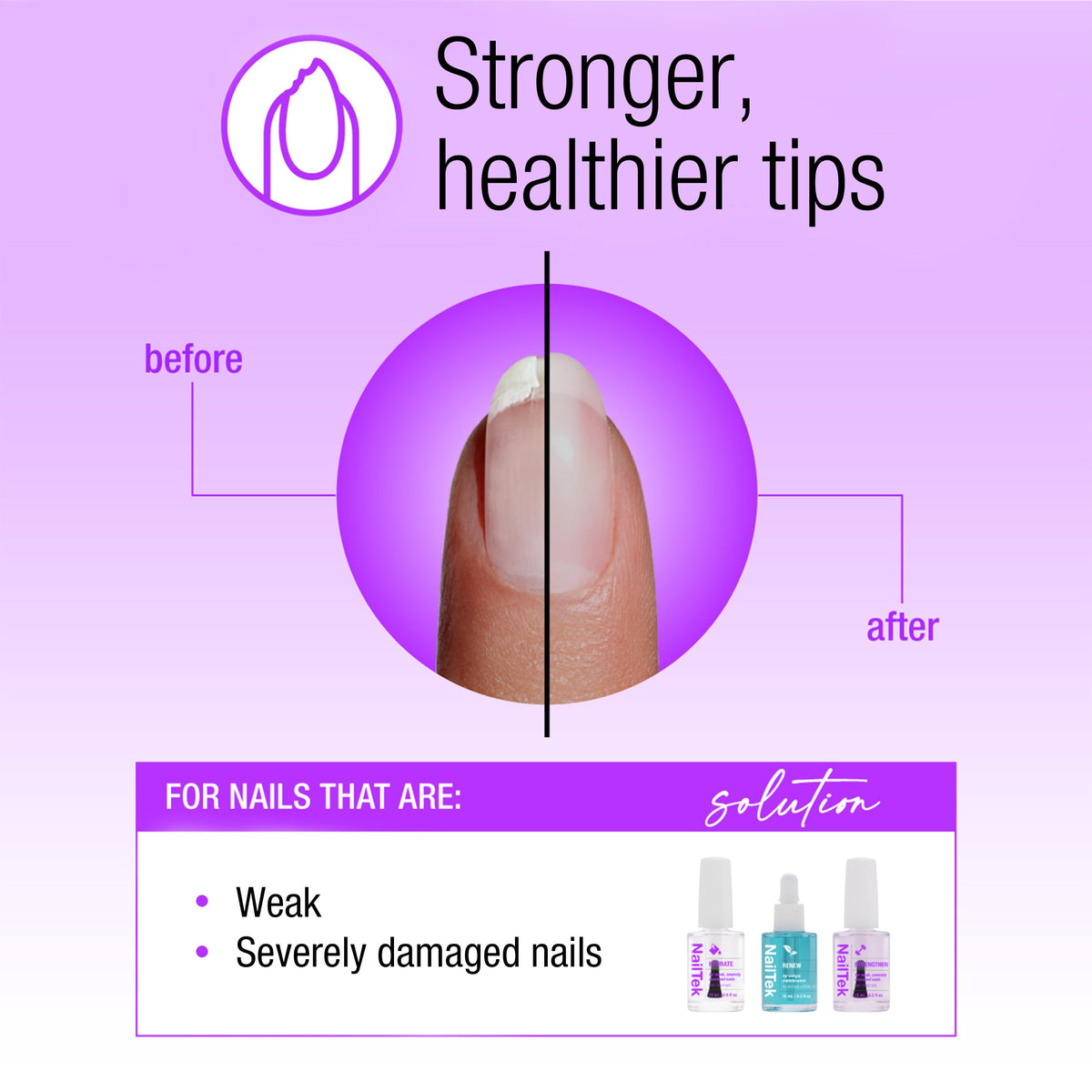 Nail Tek brush detail demonstrating smooth application and precise control