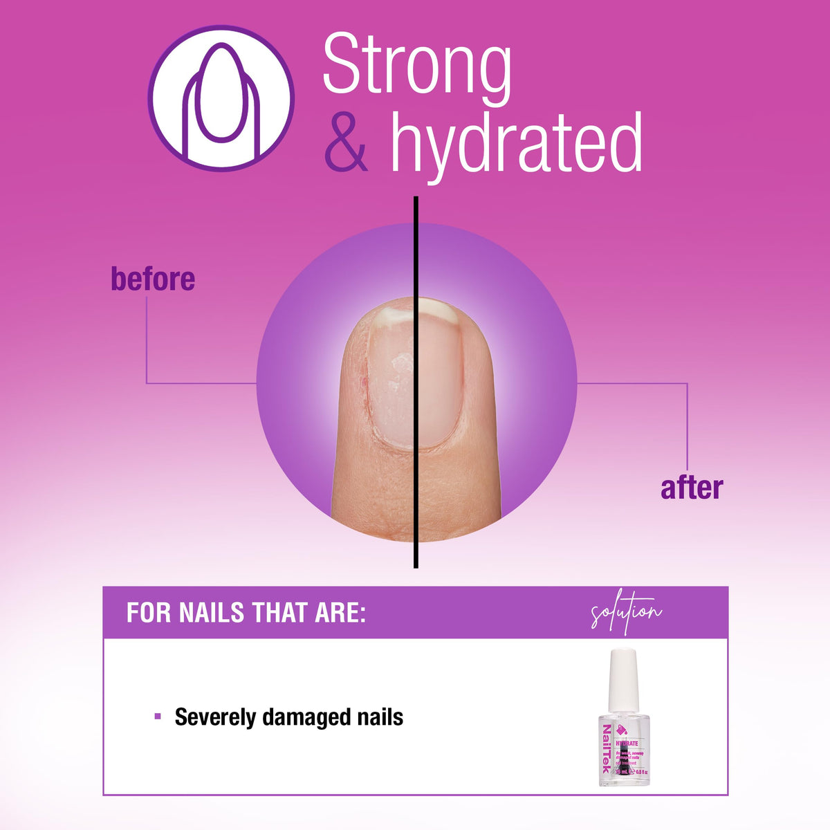 Nail Tek formula texture close-up highlighting moisturizing consistency