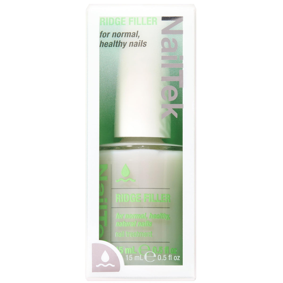 Nail Tek in lifestyle shot on hand showcasing clear glossy finish