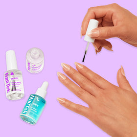Nail Tek Strengthen brush detail showing easy application and even coverage