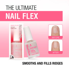 Before and after nails showing Nail Tek effect and improved appearance benefit